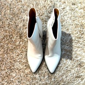 Halogen White cowboy-like Boots Size 7M